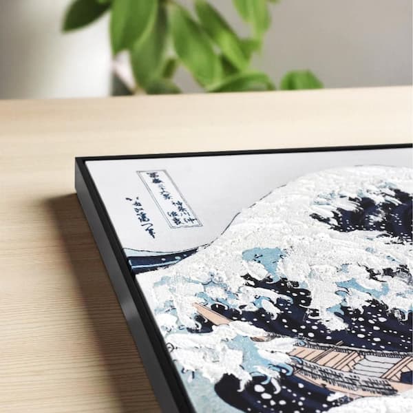 American Art Decor Framed Canvas The Great Wave Off Kanagawa by