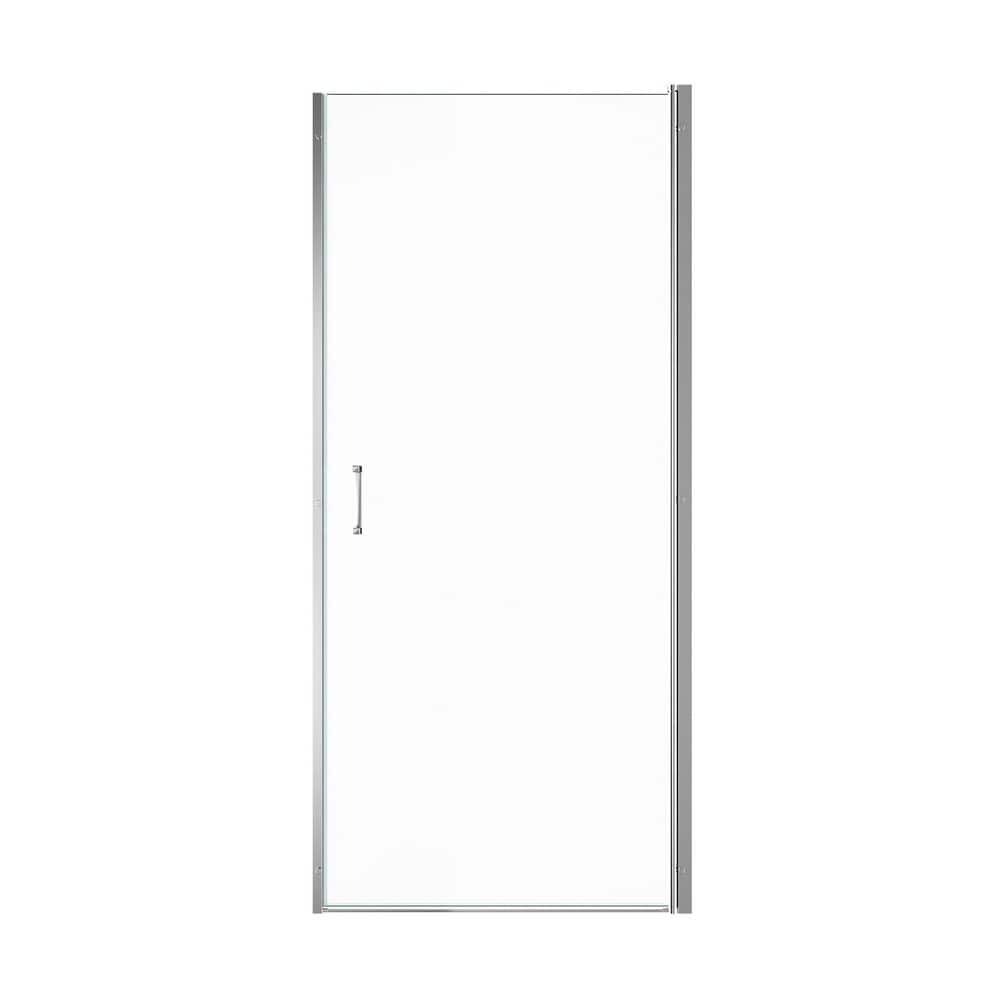 30 in. W x 72 in. H Pivot Semi Frameless Shower Door in Chrome Finish with Clear Glass price history on PriceWatchPro
