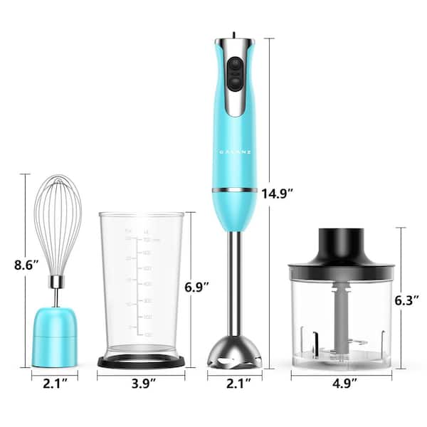 Galanz 4-in-1 Retro Immersion Hand Blender with Whisk & Chopper
