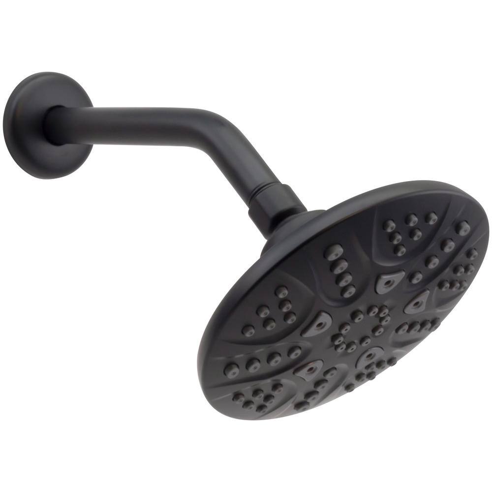 Westbrass 5-Spray Patterns with 1.8 GPM 6 in. Wall Mount Fixed Shower ...