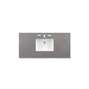 48 in. W x 23.5 in. D Single Basin Vanity Top in Grey Expo Silestone Quartz with White Basin