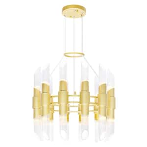 Croissant 24 Light Chandelier With Satin Gold Finish