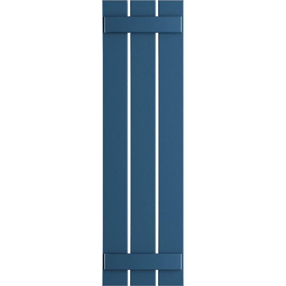 17-1/8 in. x 52 in. True Fit PVC 3-Board Spaced Board and Batten Shutters Pair in Sojourn Blue price history on PriceWatchPro