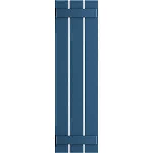 17-1/8 in. x 71 in. True Fit PVC Three Board Spaced Board and Batten Shutters Pair in Sojourn Blue