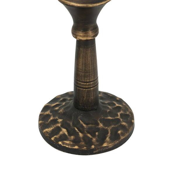 Sculptural Black Iron Candle Holder 2-Pack, S: 3. 9 x 3. 9 x 13. 8