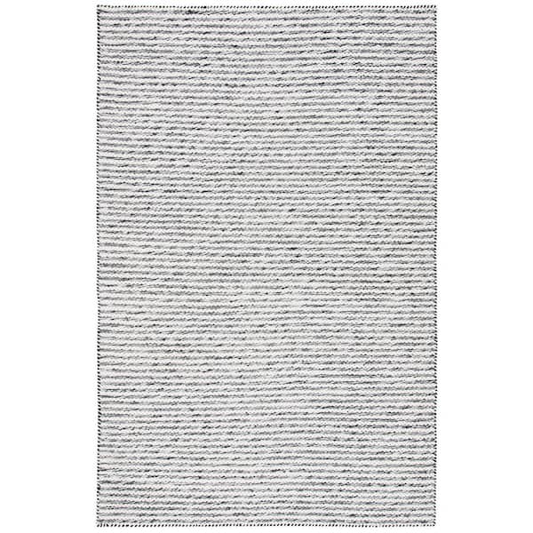 SAFAVIEH Kilim Black/Ivory Doormat 3 ft. x 5 ft. Striped Geometric Area Rug