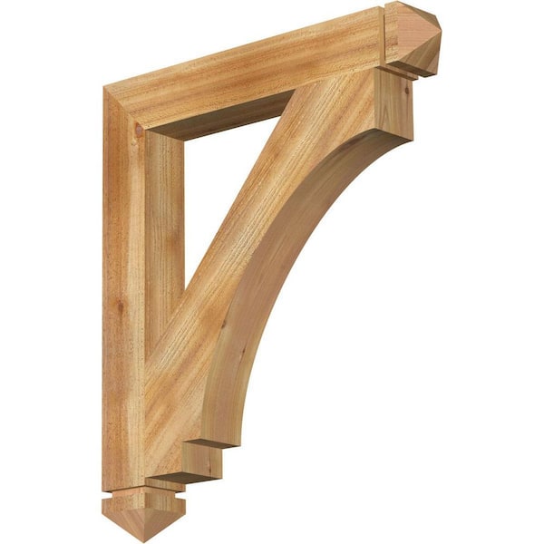 Ekena Millwork 4 in. x 32 in. x 28 in. Western Red Cedar Imperial Arts and Crafts Rough Sawn