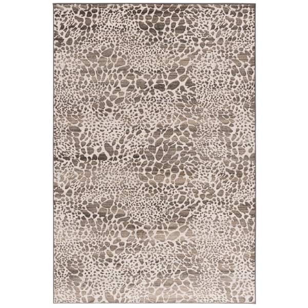 Noble 8 ft. x 10 ft. Beige/Brown Spotted Area Rug