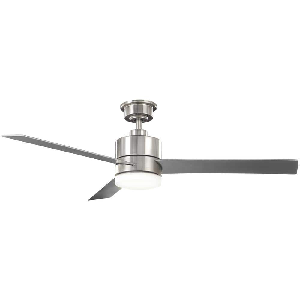 Madison 52 in. Integrated LED Brushed Nickel Ceiling Fan with Light and Remote Control with Color Changing Technology