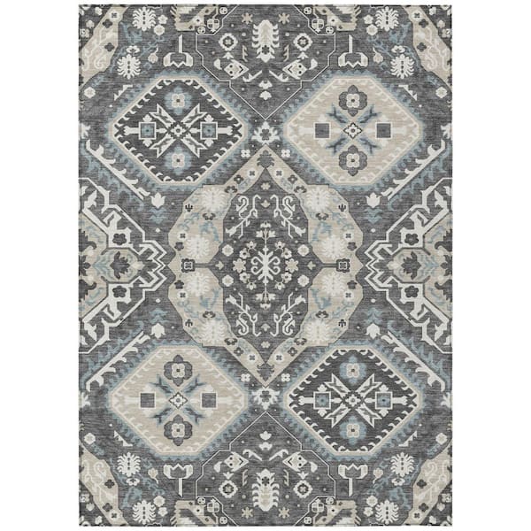 Chantille Machine Washable Indoor/Outdoor Abstract ACN3103 Gray 3 ft. x 5 ft. Area Rug