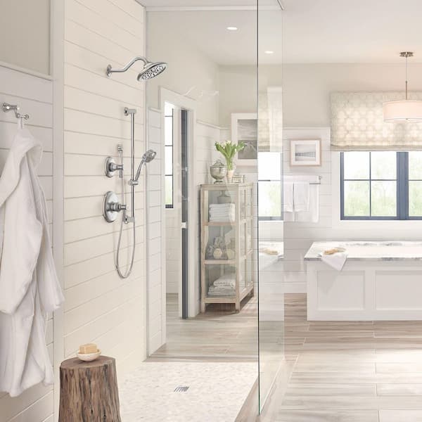 1-Spray Freestanding Handheld Shower Head 1.75 GPM in Brushed Nickel