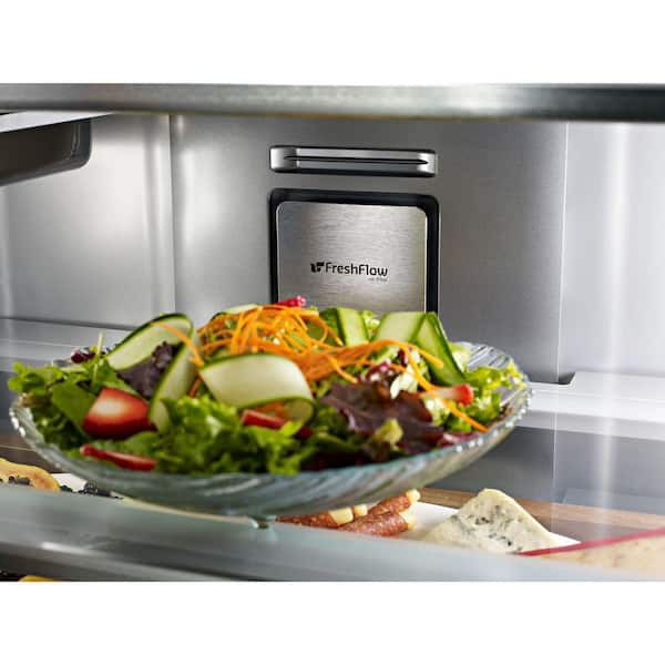 KitchenAid - KRFC704FBS - 23.8 cu. ft. 36 Counter-Depth French Door  Platinum Interior Refrigerator with PrintShield™ Finish