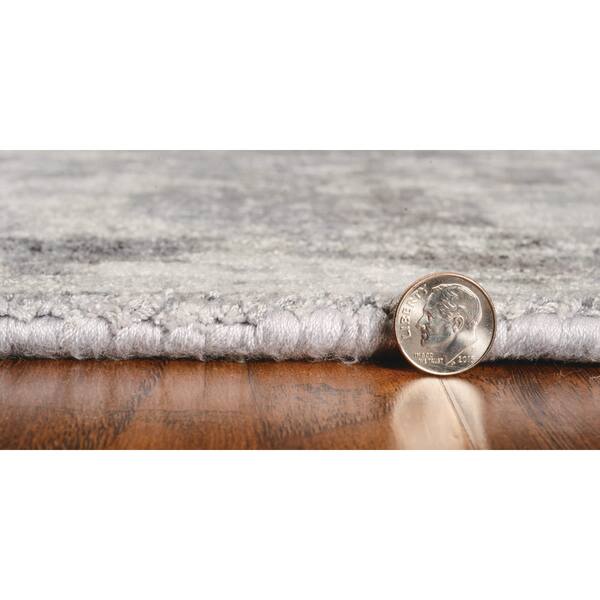 Astrid Gray 9 ft. x 12 ft. Medallion Vintage Hand-Loomed Area Rug