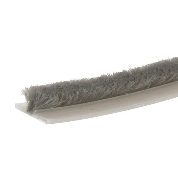 Prime-Line 1/4 in. Gray, Wool Pile, Weatherstrip (18 ft.)