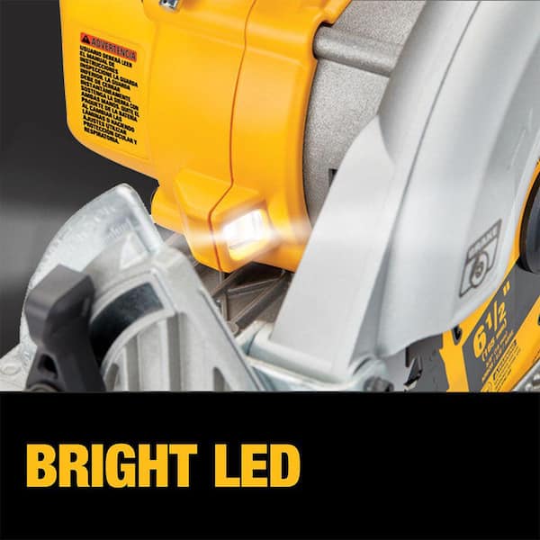 DEWALT - 20V MAX Lithium-Ion Cordless Brushless 6-1/2 in. Circular Saw Kit with 5.0 Ah Battery and Charger