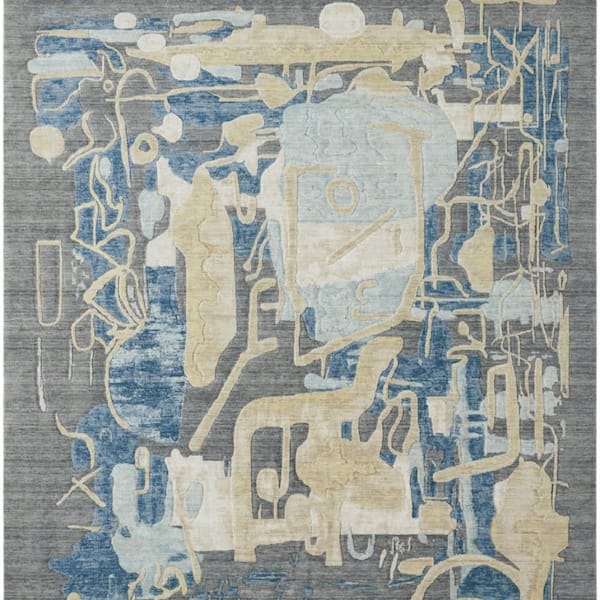 3 ft. x 5 ft. Multi-Colored Paintwrks Abstract Washable Area Rug