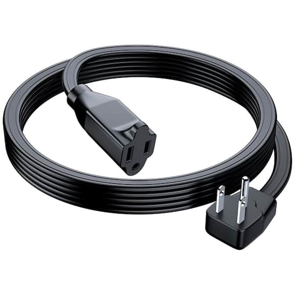 8 ft. 14 / 3 Medium / Heavy Duty Indoor Extension Cord Flat Plug Flat Wire 15 Amp Black