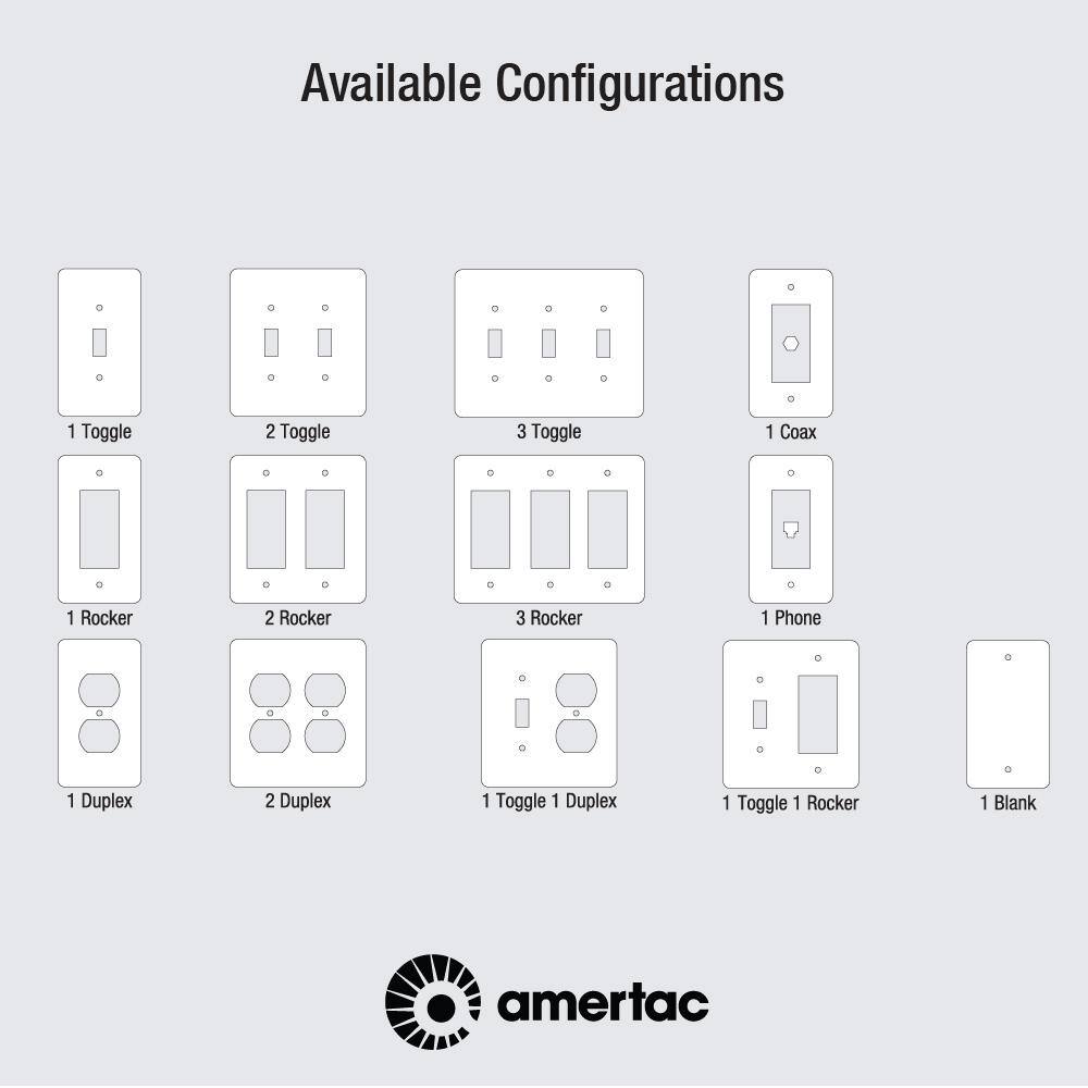 Rosa Satin Nickel 3-Gang Metal Toggle Wall Plate