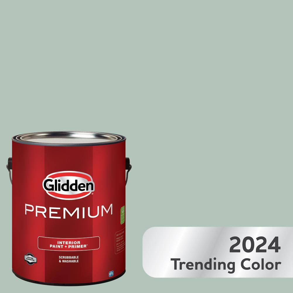 Glidden Premium 1 gal. PPG11354 Aquamarine Dream Flat Interior Latex Paint PPG11354P01F The