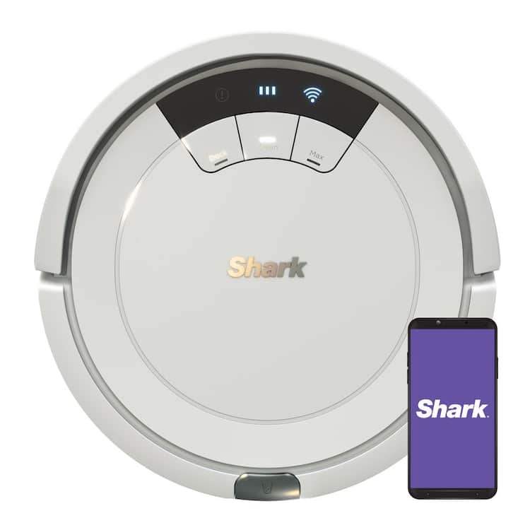 Shark ION 12.6in Robotic Vacuum, Wi-Fi Connected, Bagless, HEPA Filter for Multisurface Floor-to-Carpet in Gray