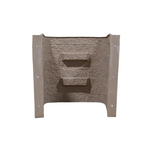 SHAPE PRODUCTS 50 in. W x 36 in. D x 48 in. H Block-Tex Fiberglass Egress Window Well (Sandstone)