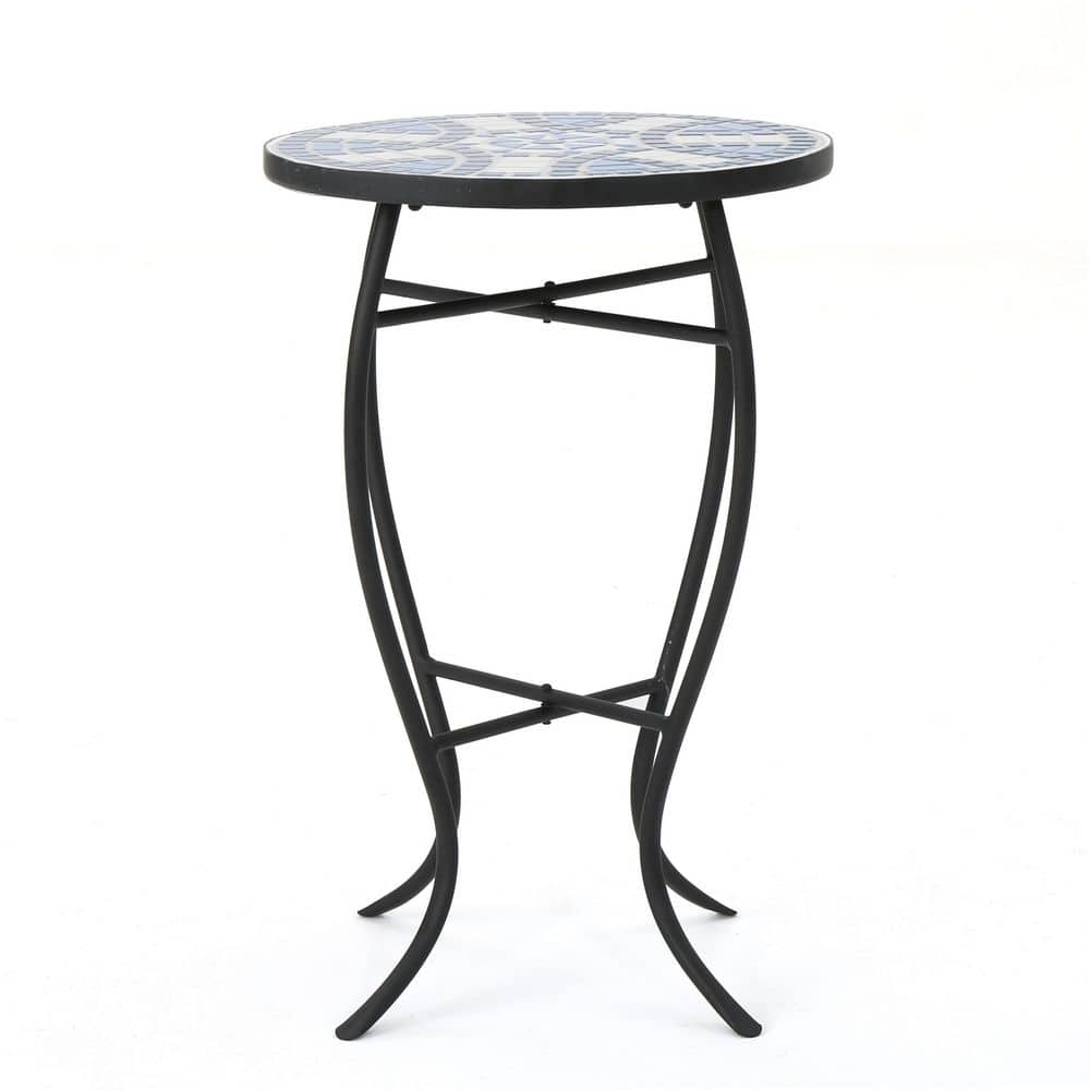 White Blue Round Ceramic Outdoor Accent Table price history on PriceWatchPro