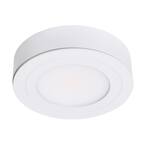 PureVue Dimmable Soft White LED Puck Light Matte White Finish