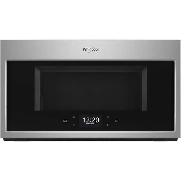 Whirlpool 1.9 cu. ft. Smart Over the Range Microwave in Fingerprint Resistant Stainless Steel with Scan-to-Cook Technology