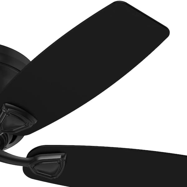 Hunter - Sea Wind 48 in. Indoor/Outdoor Matte Black Ceiling Fan For Patios or Bedrooms