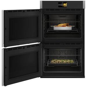 Profile Smart 30 in. Double Electric Wall Oven with Left-Hand Side-Swing Doors and Convection in Stainless Steel