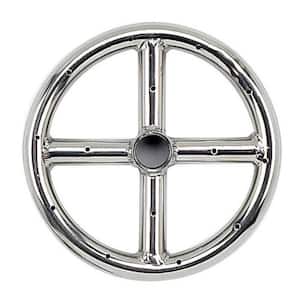 6 in. Single-Ring 304. Stainless Steel Fire Pit Ring Burner, 1/2 in. Inlet