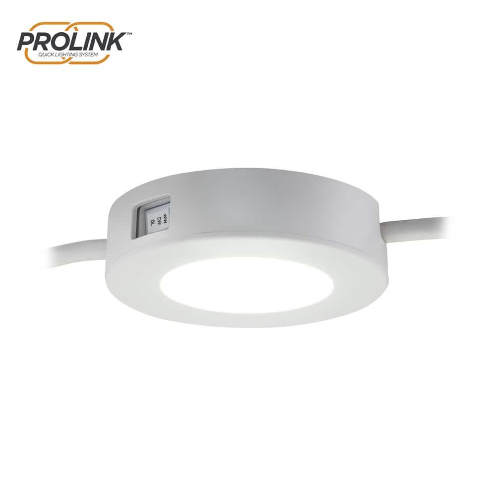 auteur Romanschrijver koud ULTRA PROGRADE ProLink Plug-in LED Under Cabinet Puck Light, Add-On  55222-T1 - The Home Depot