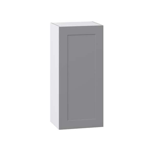 J COLLECTION Roseland 18 in. W x 14 in. D x 40 in. H Assembled Shaker Wall Kitchen Cabinet in Slate Gray