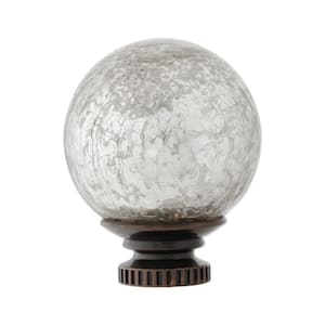 Mix and Match Mercury Glass Sphere 1 in. Curtain Rod Finial in Oil-Rubbed Bronze (2-Pack)