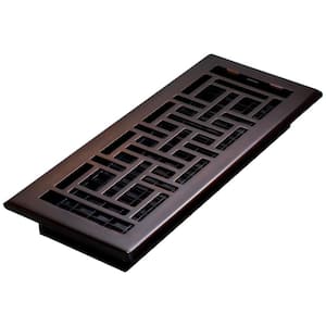 4 in. x 12 in. Steel Floor Register, Oil-Rubbed Bronze