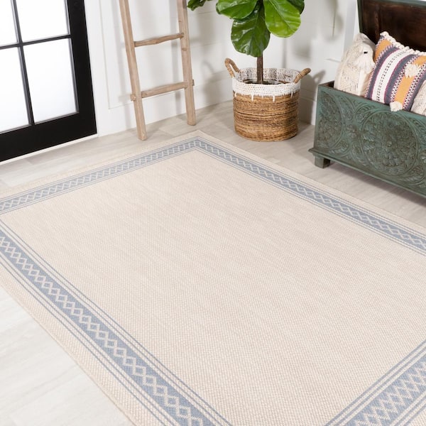 Dowd Floral Blue/Gray/Ivory Indoor/Outdoor Area Rug Bay Isle Home Rug Size: Rectangle 7'10 x 10