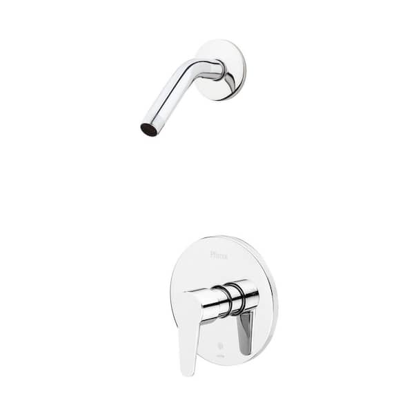 Pfirst Modern Single Handle Shower Trim Kit in Polished Chrome (Valve Not Included)