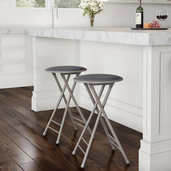 Portable Folding Stool Set Of 2 – Heavy Duty Fold Up Stools By TAVR Furniture