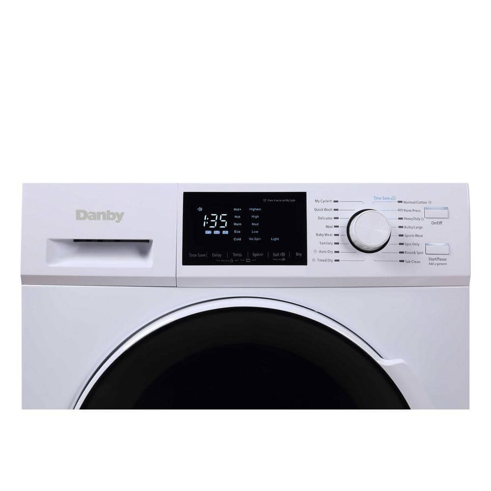 Compact White Stainless Steel Front Loading Washer Dryer Combo