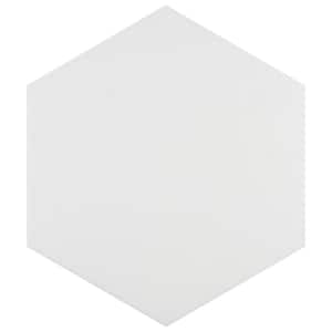 Apini Hex Matte White 9-1/8 in. x 10-1/2 in. Porcelain Floor and Wall Tile (7.14 sq. ft./Case)