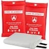 2-Pack 40x40 Inch Emergency Fiberglass Fire Blankets – Reusable, Non-Expiring Safety For Home, Kitchen, Garage & Car