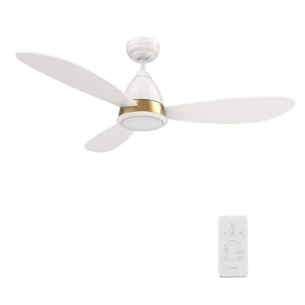 Fayette II 52 in. Integrated LED Indoor/Outdoor White Smart Ceiling Fan with Light and Remote, Works Alexa/Google Home price history on PriceWatchPro