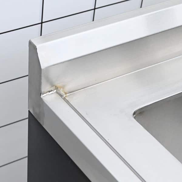 UKISHIRO 24 in. D x 40 in. W Freestanding Laundry/Utility Sink in