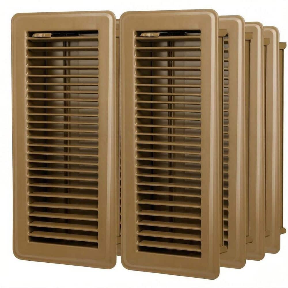 11.5 in. x 5.5 in. Floor Register, Floor Register Vents, Heavy Duty Steel Walkable Floor Grates in Brown (8-Pack) price history on PriceWatchPro