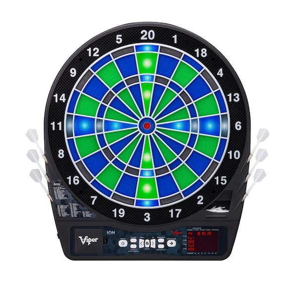 Viper Ion Illuminated Electronic 15.5 in. Dartboard with Darts and Accessories
