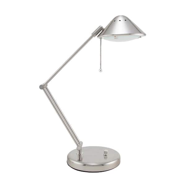 Unbranded 22 in. Brushed Nickel LED Task Lamp with 3-Point Adjustable Arm
