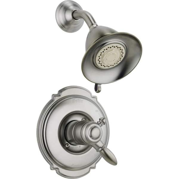 Delta Victorian 1-Handle Wall Mount Shower Faucet Trim Kit in Stainless (Valve Not Included)