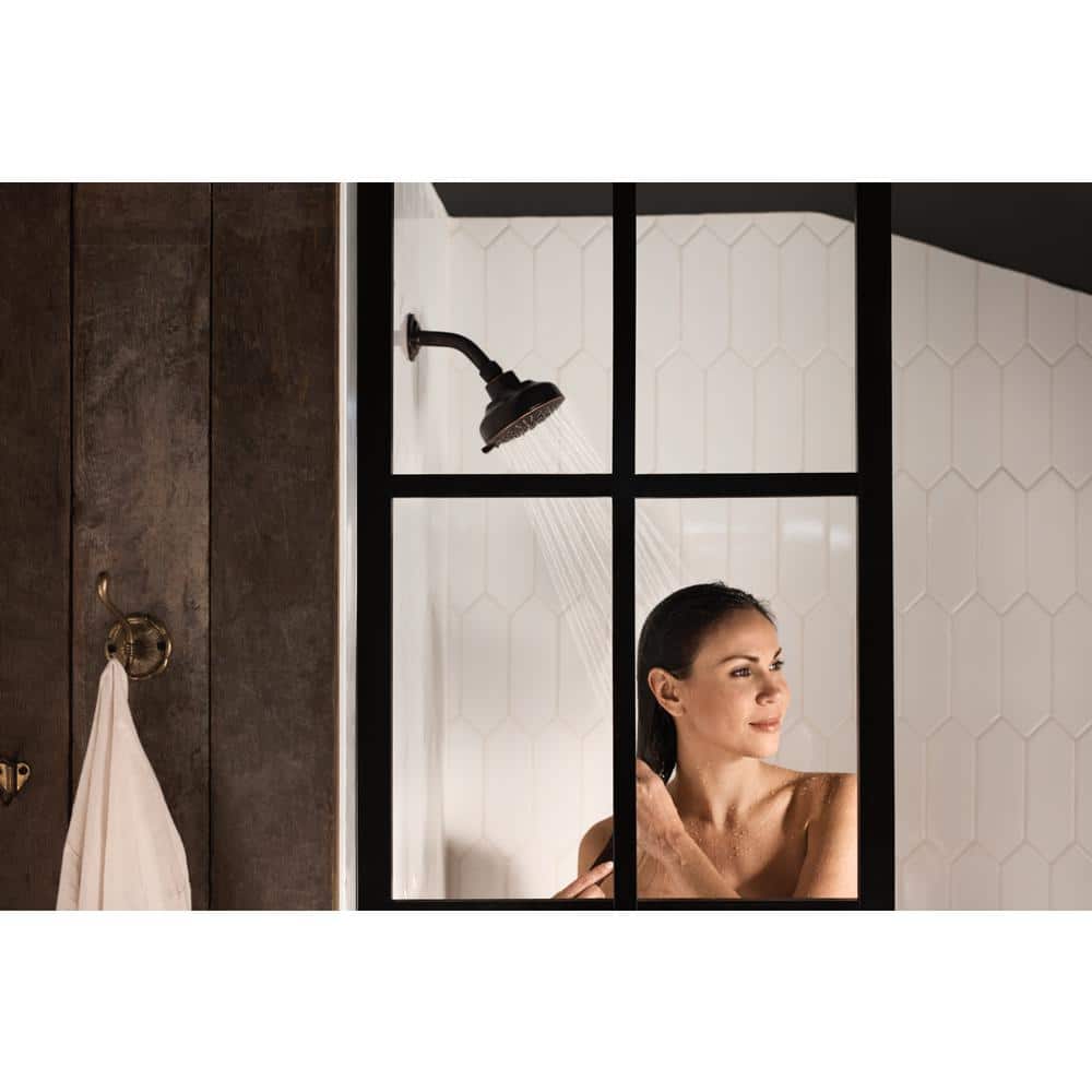 Mediterranean Bronze Wall Mounted Shower Head with 8 Spray Functions