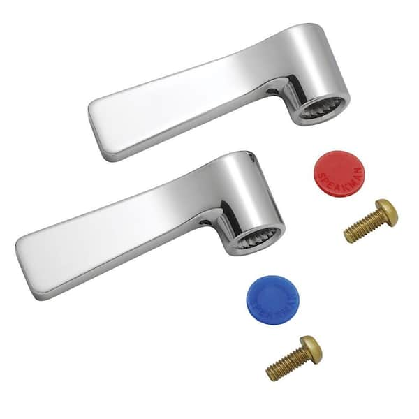 Commander Lever Handle Set in Polished Chrome