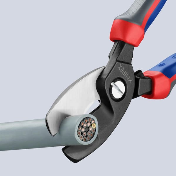 KNIPEX 8 in. Cable Shears with Comfort Grip Handles 95 12 200
